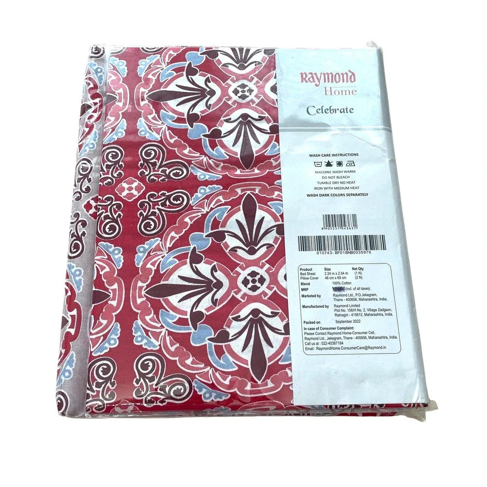 NEW Raymond 100% cotton Bed Sheet Set Preshrunk boho eclectic Moroccan medallion